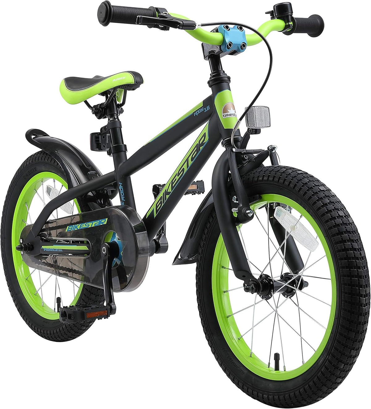 Rower dziecięcy BIKESTAR dla chłopców i dziewczynek w wieku od 4 lat | Rower górski 16 cali z hamulcami | Wersja Mountain Bike 16"