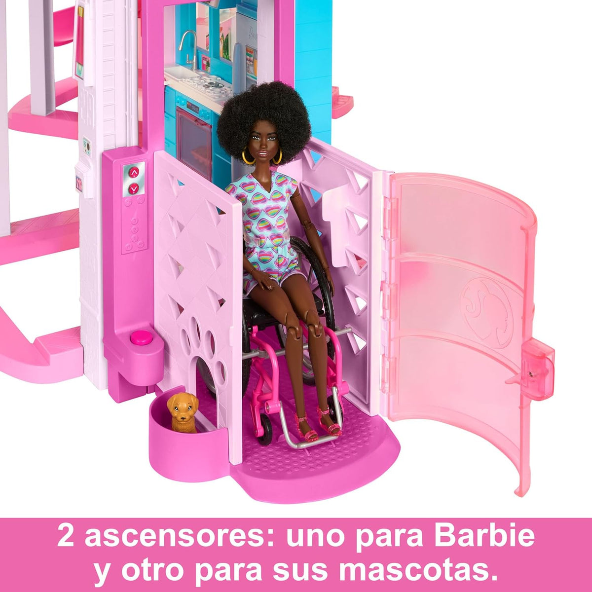 Barbie Dreamhouse 2023 – trzypiętrowy domek dla lalek z 75 meblami i akcesoriami, dla dzieci od 3. roku życia (Mattel HMX10)