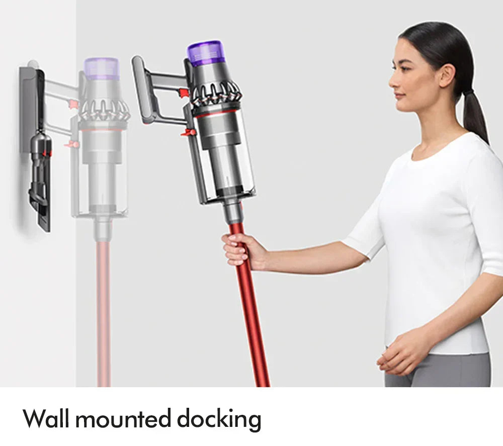 Dyson V11 Extra draadloze steelstofzuiger 2026 – Tot 60 minuten gebruiksduur – Nikkel en rode afwerking
