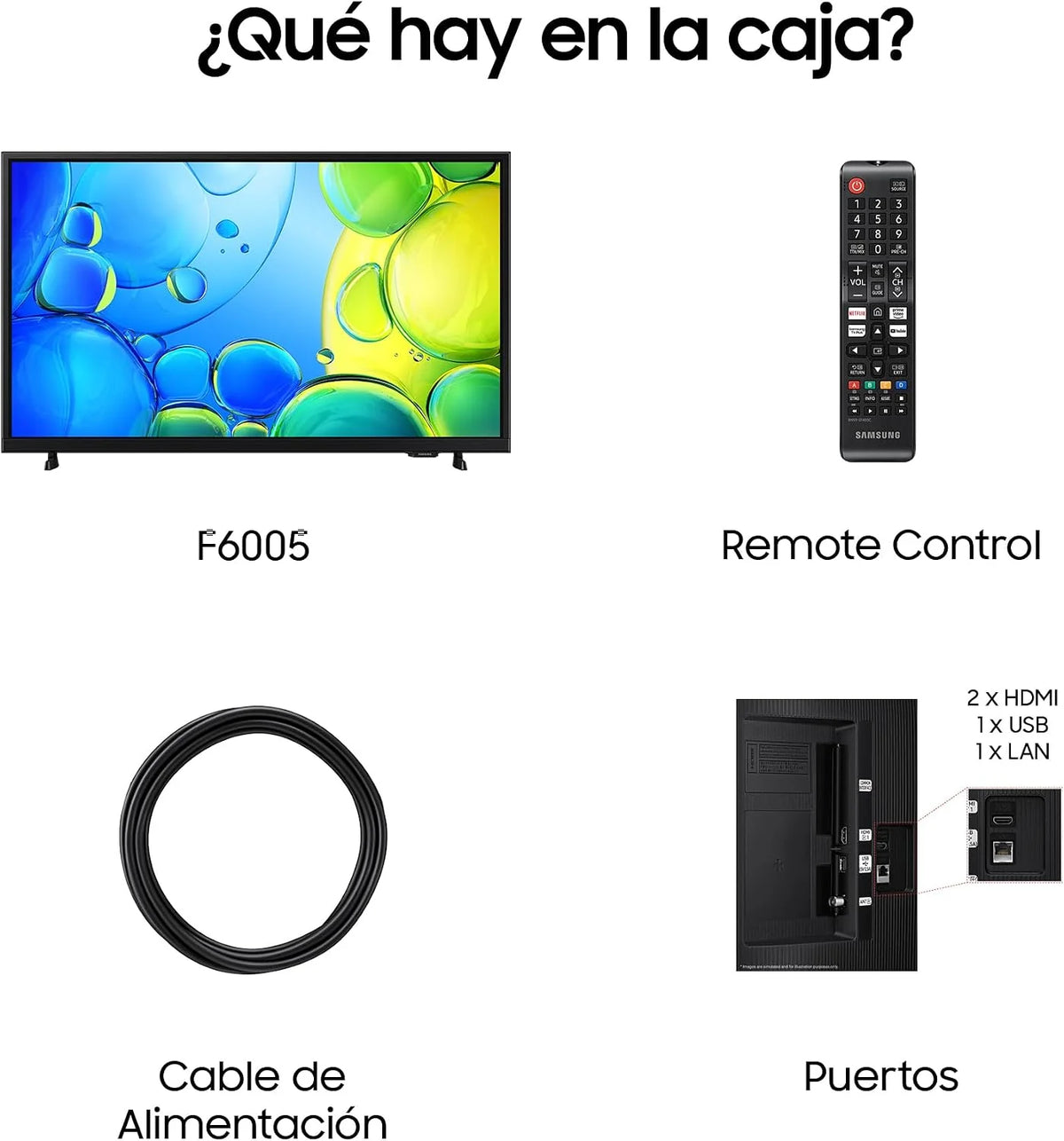 Samsung 32-inch Full HD F6005 Smart TV Plus, OTS Lite, HDR Knox-beveiliging, UHD 4K-weergave