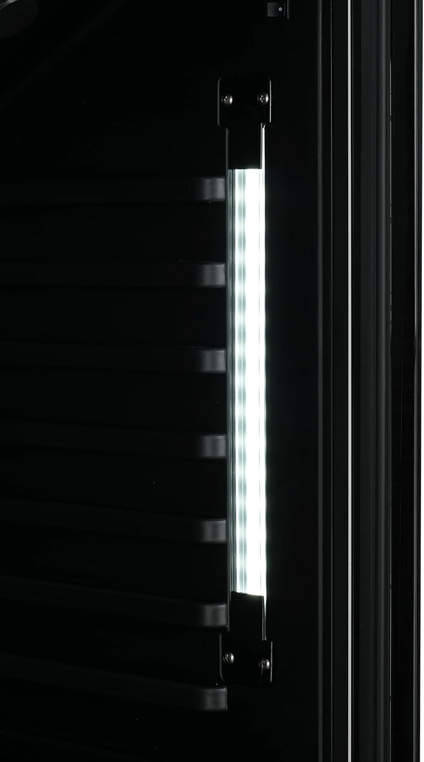 Chłodziarka do napojów METRO Professional GSC4280B, metal/szkło, 280 l, chłodzenie wymuszone, 210 W, z zamkiem, czarna