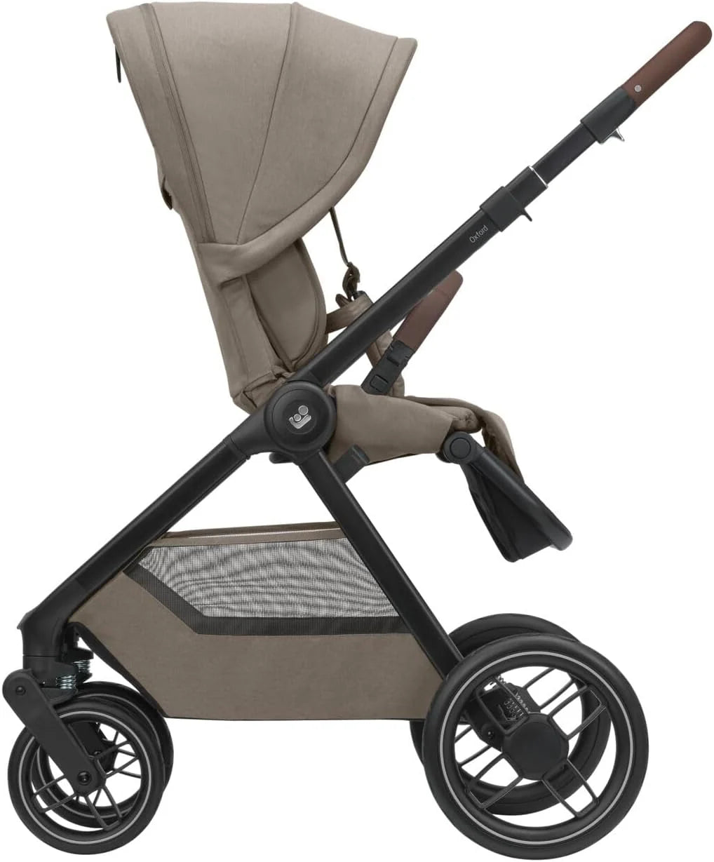 Wózek spacerowy Maxi-Cosi Oxford, 0-4 lata, 0-22 kg, Kompaktowe składanie, Przestronne siedzisko, Ergonomiczne odchylenie, Zawieszenie najnowszej generacji, 3 pozycje odchylenia, Duży kosz 10 kg, Twillic Truffle