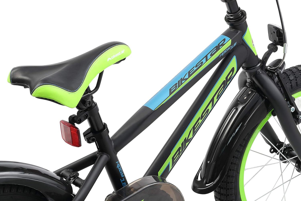 Rower dziecięcy BIKESTAR dla chłopców i dziewczynek w wieku od 4 lat | Rower górski 16 cali z hamulcami | Wersja Mountain Bike 16"
