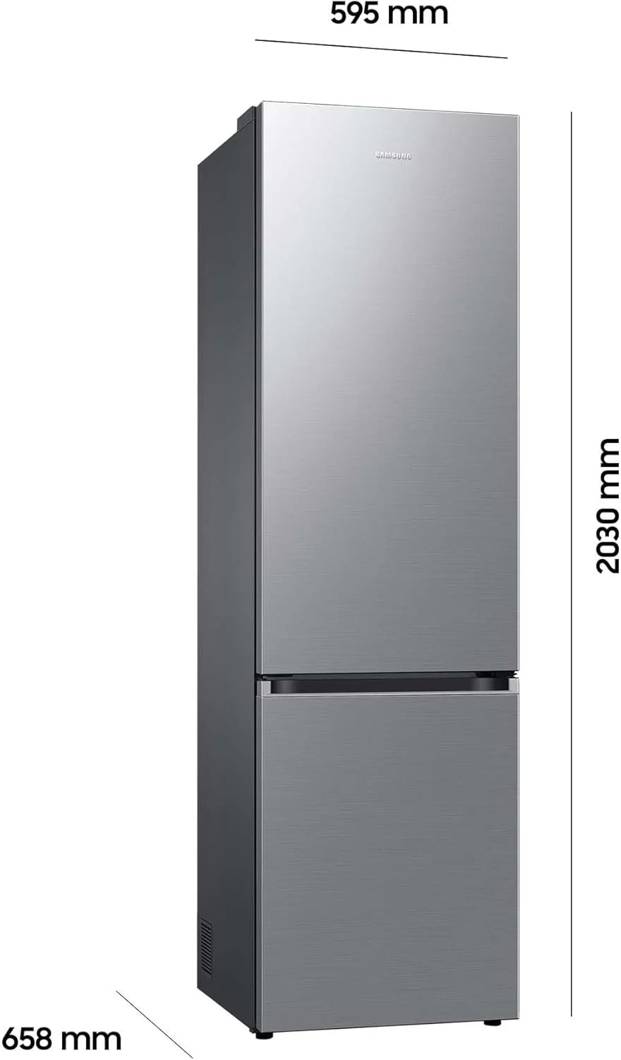 RL38T607BS9/EF Koelkast met vriesvak, 203 cm, 387 l, Koelkast met vriesvak, Twin Cooling, No Frost, SpaceMax, Optimal Fresh, Humidity Fresh, Roestvrijstalen look