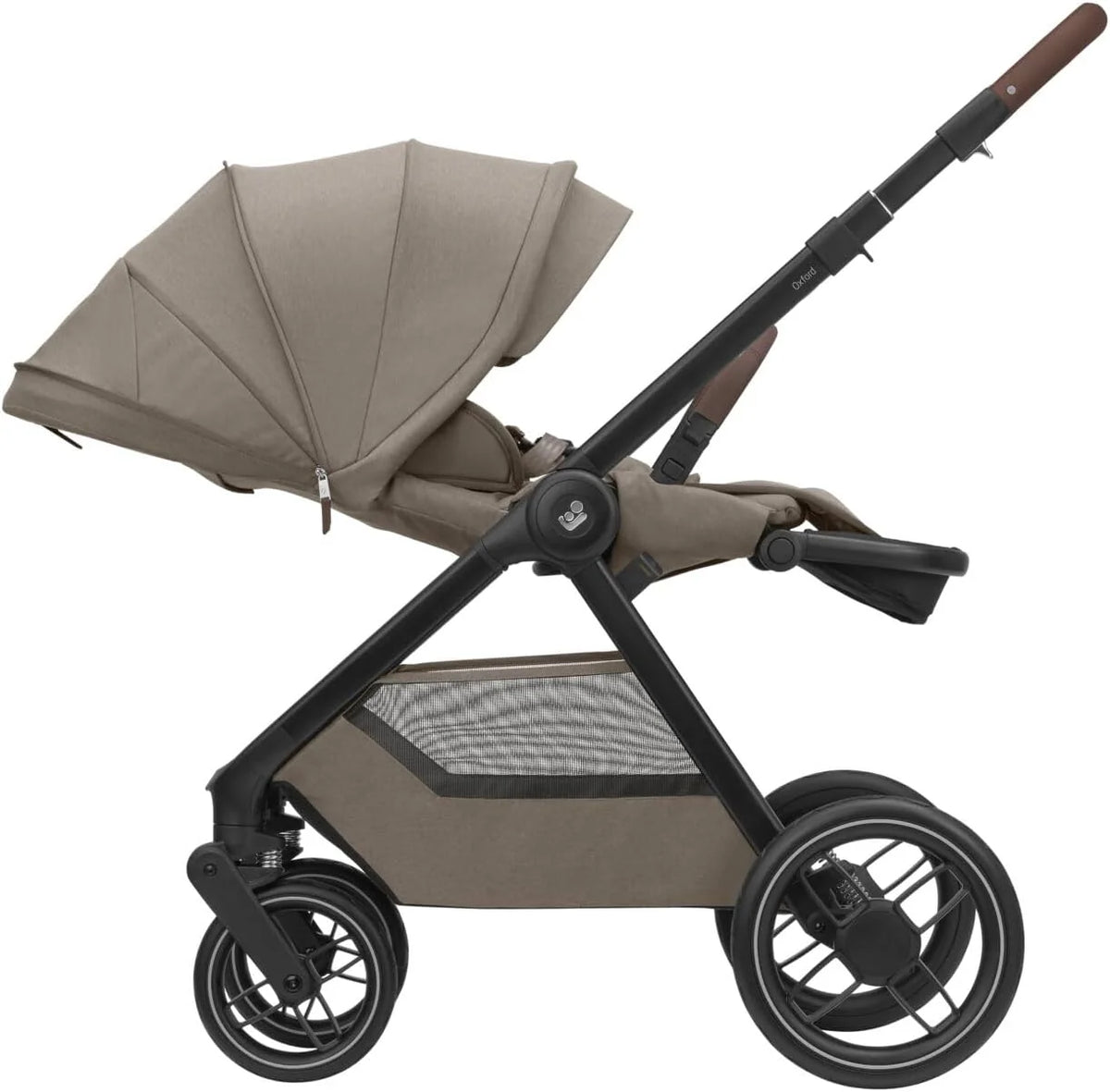 Wózek spacerowy Maxi-Cosi Oxford, 0-4 lata, 0-22 kg, Kompaktowe składanie, Przestronne siedzisko, Ergonomiczne odchylenie, Zawieszenie najnowszej generacji, 3 pozycje odchylenia, Duży kosz 10 kg, Twillic Truffle
