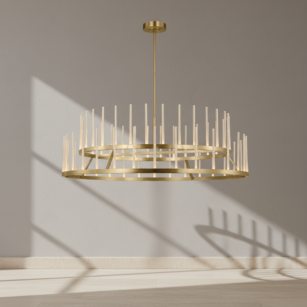 front.jpg Sagrada 60-inch two-tier LED chandelier squared to the camera