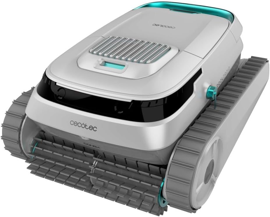Robot basenowy Cecotec Conga Pooldroid 5000 TotalClean Pearl do czyszczenia dna, ścian i linii wody. Zasięg: 100 m²; maks. nachylenie: 90°; czyszczenie systematyczne; czas pracy: 100 min; pojemność: 4 l.