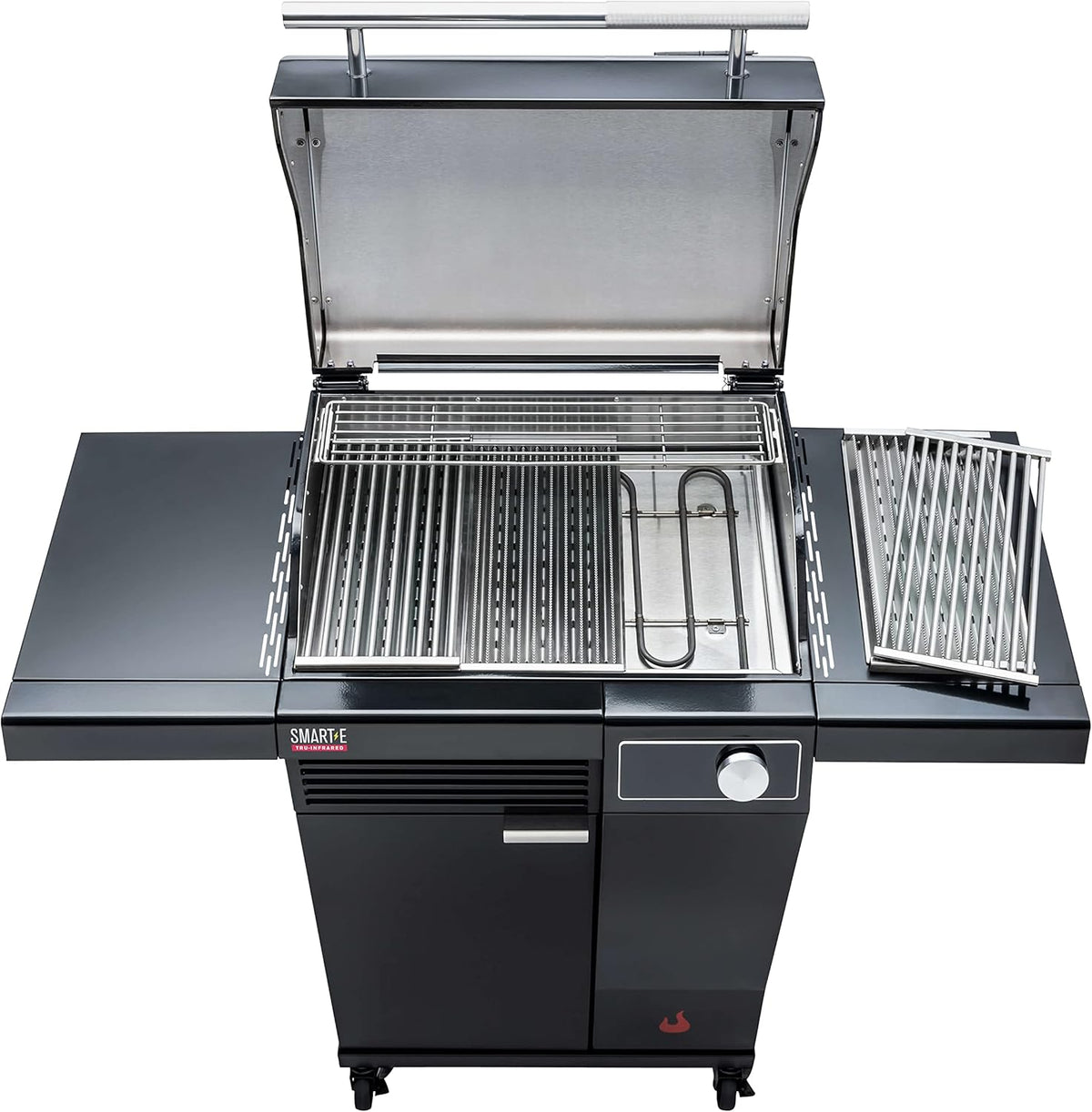 Grill elektryczny Char-Broil SMART-E – Grill z technologią E-POWER (90–370°C), precyzyjną regulacją temperatury i funkcją czyszczenia – idealny do grillowania na świeżym powietrzu, w ogrodzie i na tarasie.