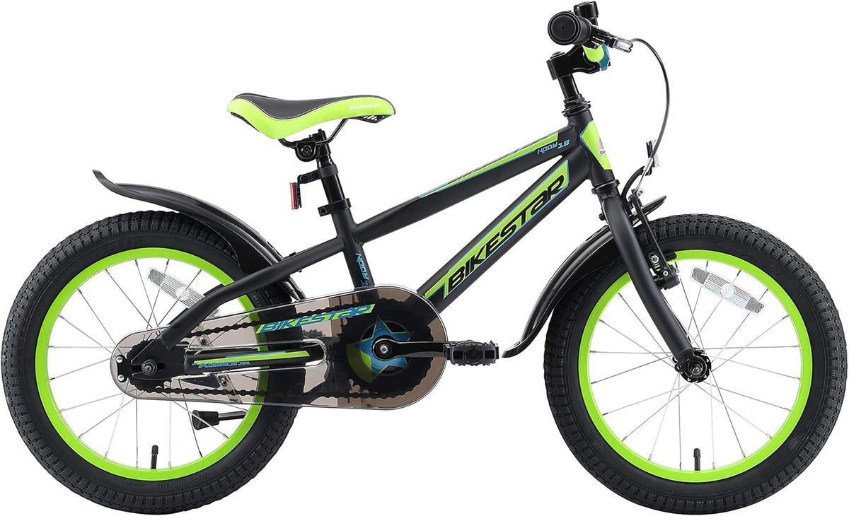Rower dziecięcy BIKESTAR dla chłopców i dziewczynek w wieku od 4 lat | Rower górski 16 cali z hamulcami | Wersja Mountain Bike 16"