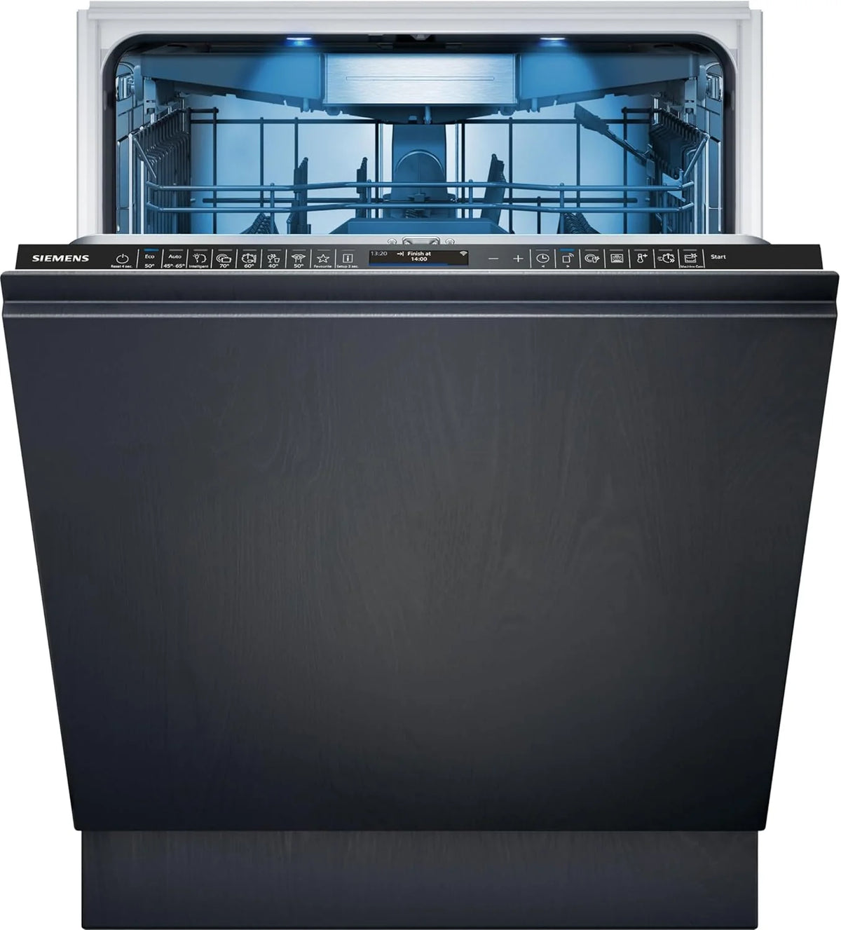 Zmywarka Siemens SN63EX06VE, iQ300 Smart, w pełni zintegrowana, 60 cm, szuflada na sztućce, bardzo cicha, varioSpeed, automatyczne otwieranie drzwi, potrójny system koszenia, infoLight, intensiveZone