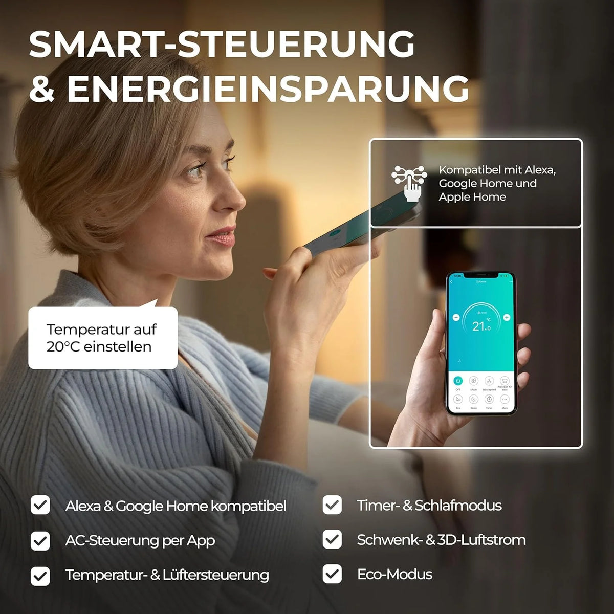 Klimatyzator typu split firmy Kältebringer z funkcją szybkiego łączenia – 12000 BTU (3,4 kW) z funkcją grzania, Wi-Fi i aplikacją, do 91 m2, bardzo cichy – 5 m rur miedzianych, czynnik chłodniczy R32, materiały montażowe, uchwyt ścienny