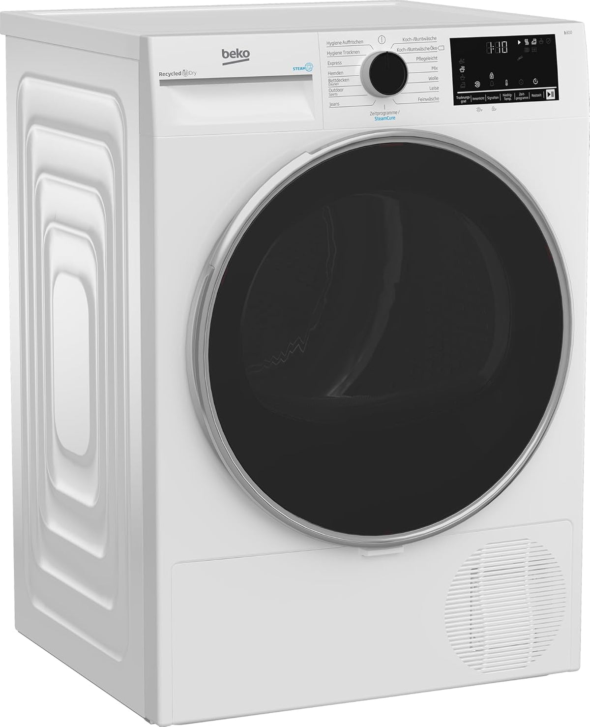 Suszarka bębnowa Beko 8 kg, ocena „Dobry” (2,5) w teście Stiftung Warentest, odpowiednia dla alergików, program suszenia higienicznego (Hygiene Drying), funkcja pary SteamCure, 15 programów, program Express, B3T42249S, kolor biały