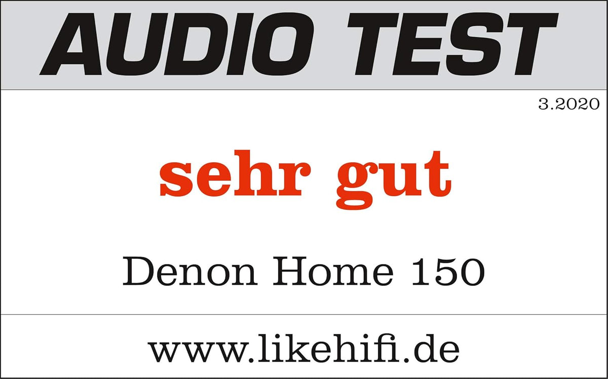 Głośnik Denon Home 150 Multiroom, głośnik HiFi z wbudowaną platformą HEOS, zintegrowaną funkcją Alexa, Wi-Fi, Bluetooth, USB, AirPlay 2, dźwiękiem Hi-Res, czarny