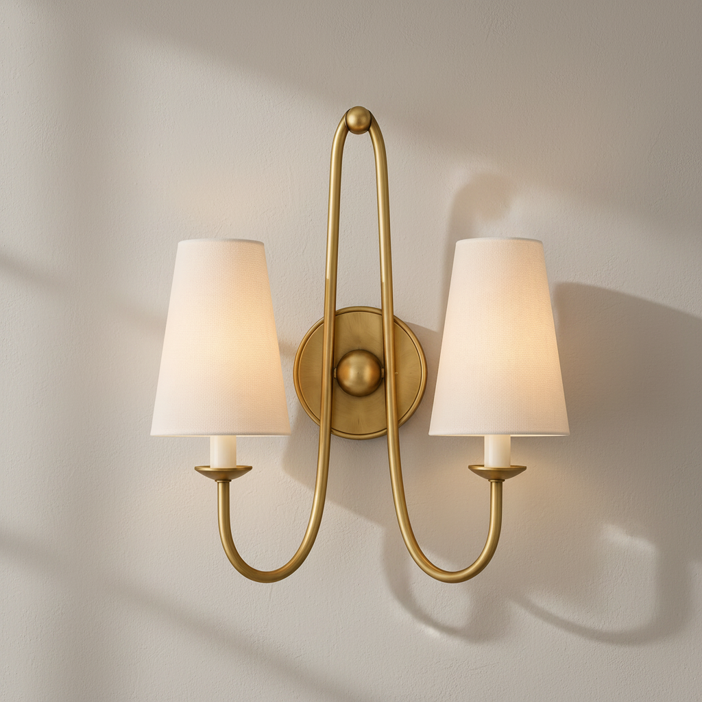 18.25-inch two-light wall sconce in Antique Gold Leaf