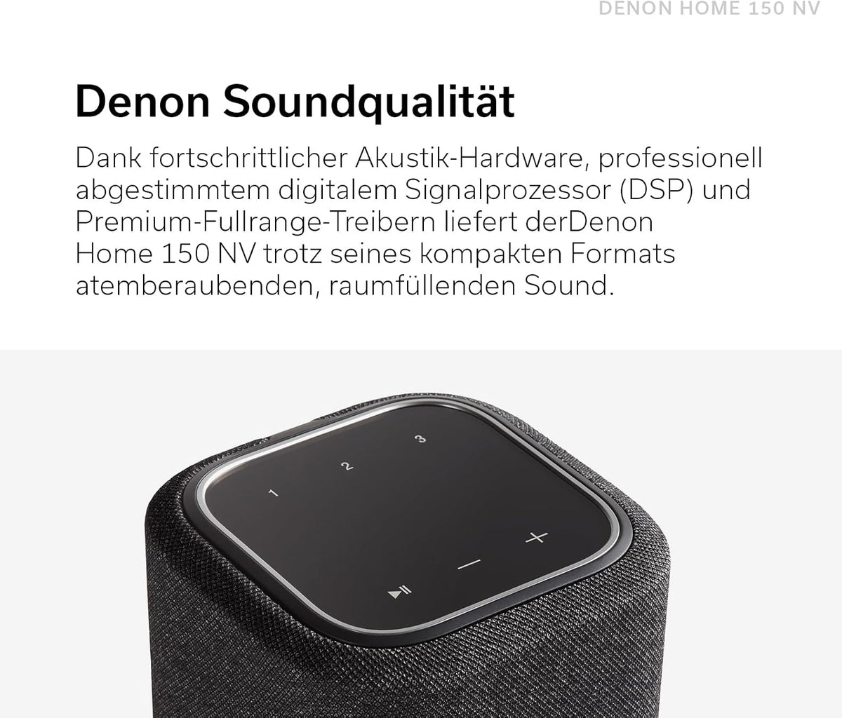 Głośnik Denon Home 150 Multiroom, głośnik HiFi z wbudowaną platformą HEOS, zintegrowaną funkcją Alexa, Wi-Fi, Bluetooth, USB, AirPlay 2, dźwiękiem Hi-Res, czarny