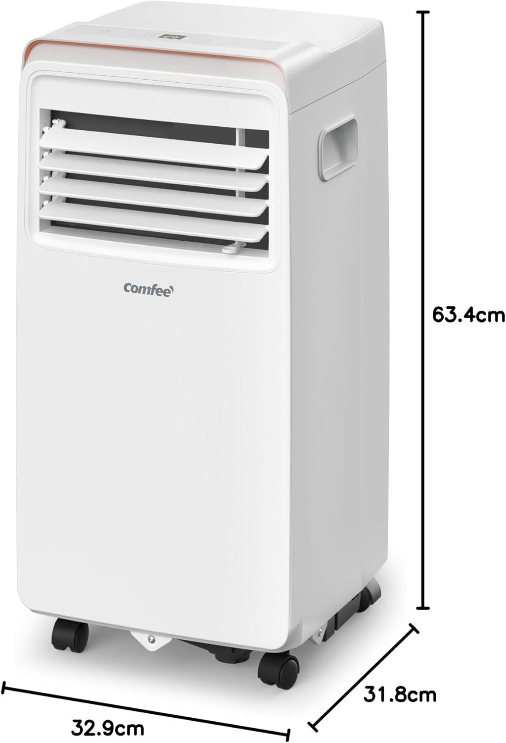 Klimatyzator przenośny Comfee MPD1-12CRN7, 12000 BTU 3,5 kW, chłodzenie, wentylacja i osuszanie, kubatura pomieszczenia do 117 m³ (43 m³), klimatyzator przenośny z wężem wylotowym