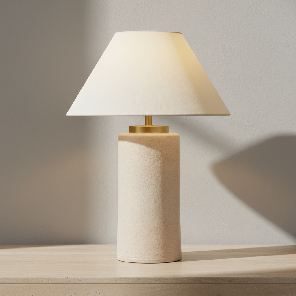 22.5-inch ceramic table lamp in Glazed Terracotta
