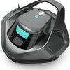 Cordless Robotic Pool Cleaner, Pool Vacuum Lasts 90 Mins, LED Indicator, Self-Parking, Ideal for Above/In-Ground Flat Pools up to 40 Feet - Gray