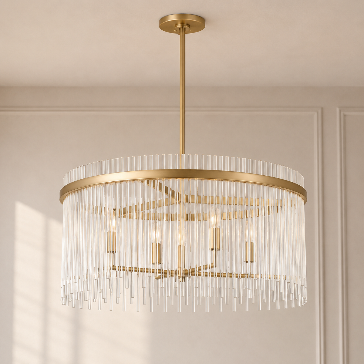 24-inch four-light chandelier with E12 candelabra bases