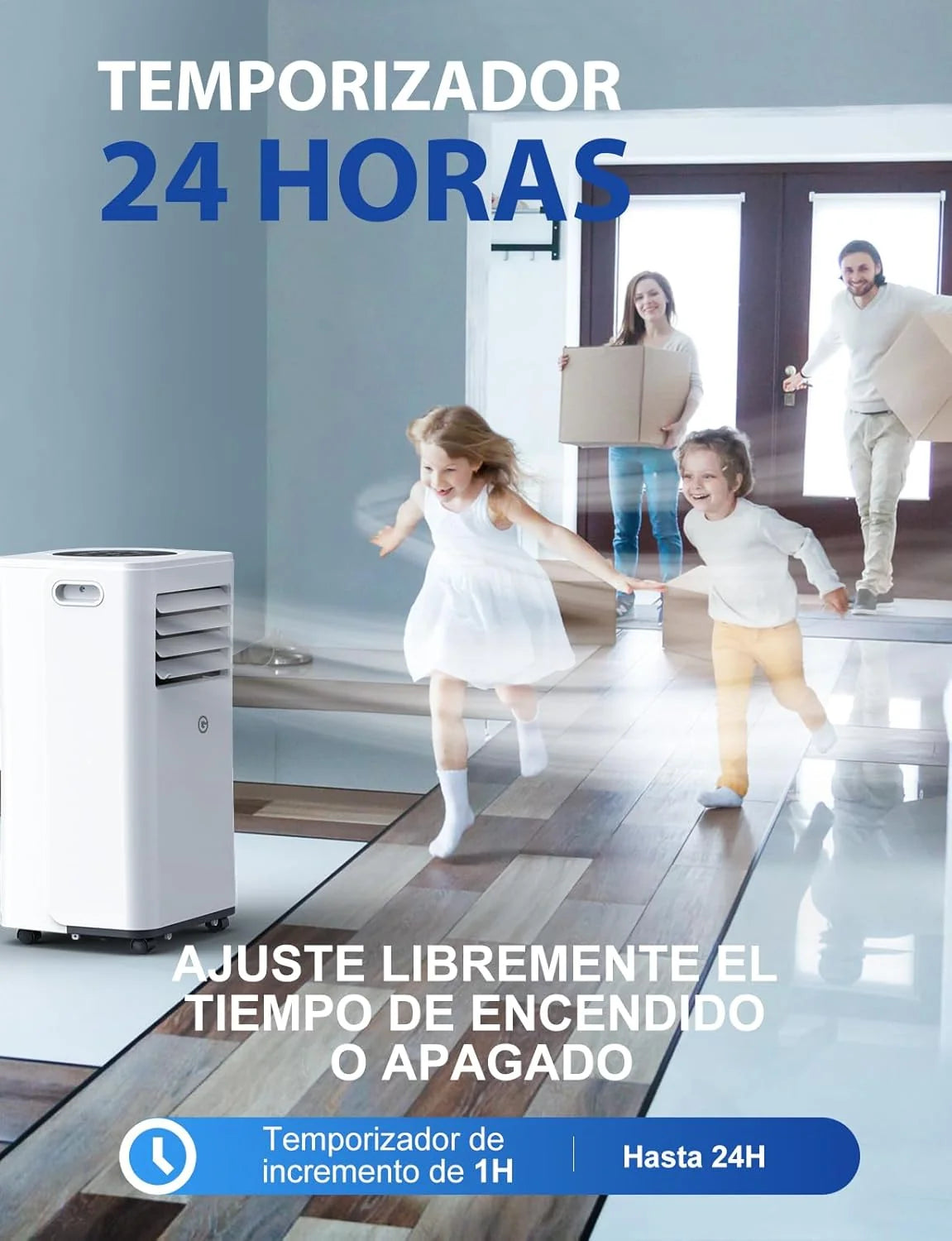 Przenośna klimatyzacja 9000 BTU, 4 w 1