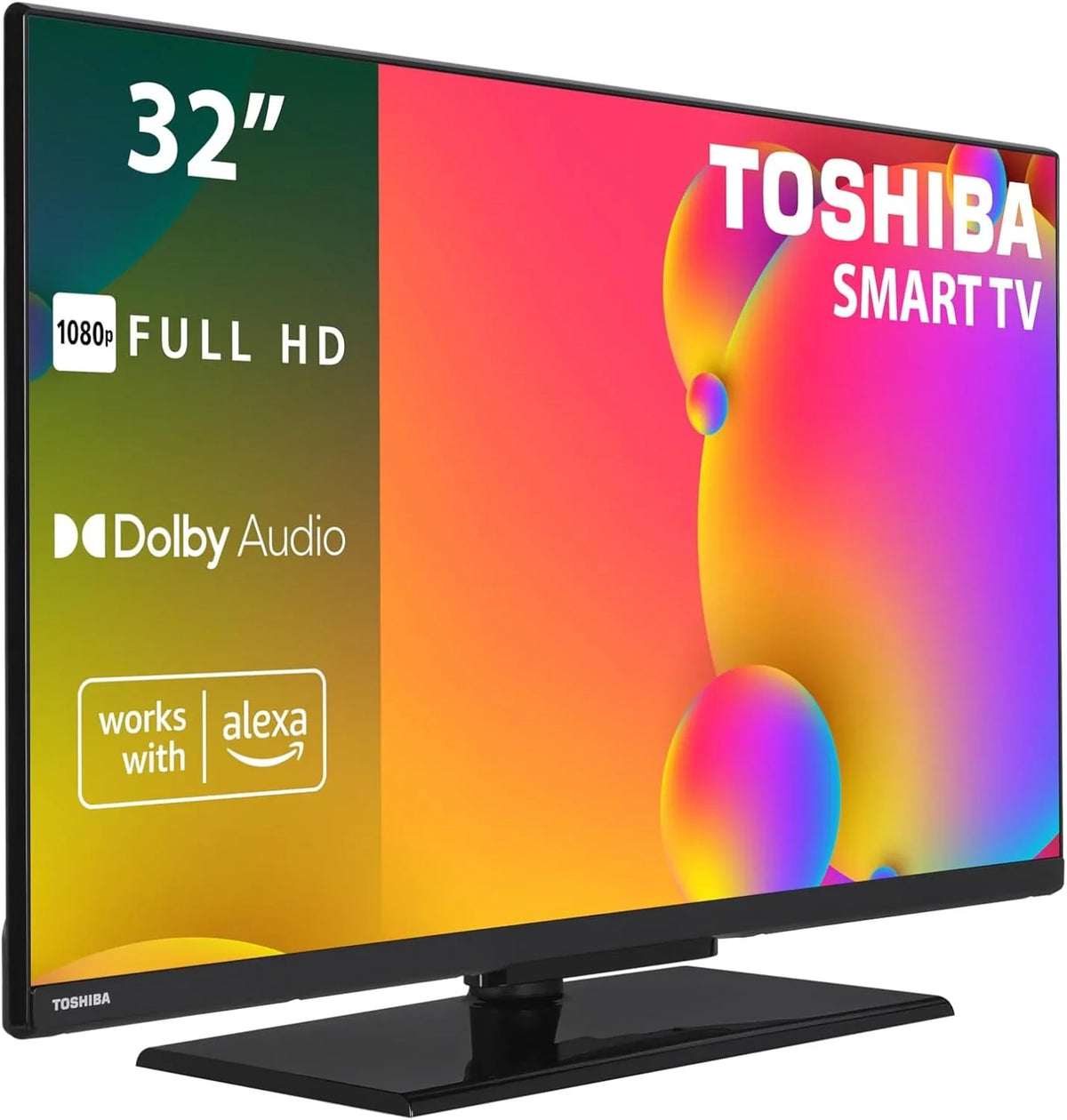 Telewizor Toshiba 40LV3563DG 40" Full HD (1920 x 1080) HDR Smart TV z centralną podstawą, kompatybilny z Alexą, Wi-Fi