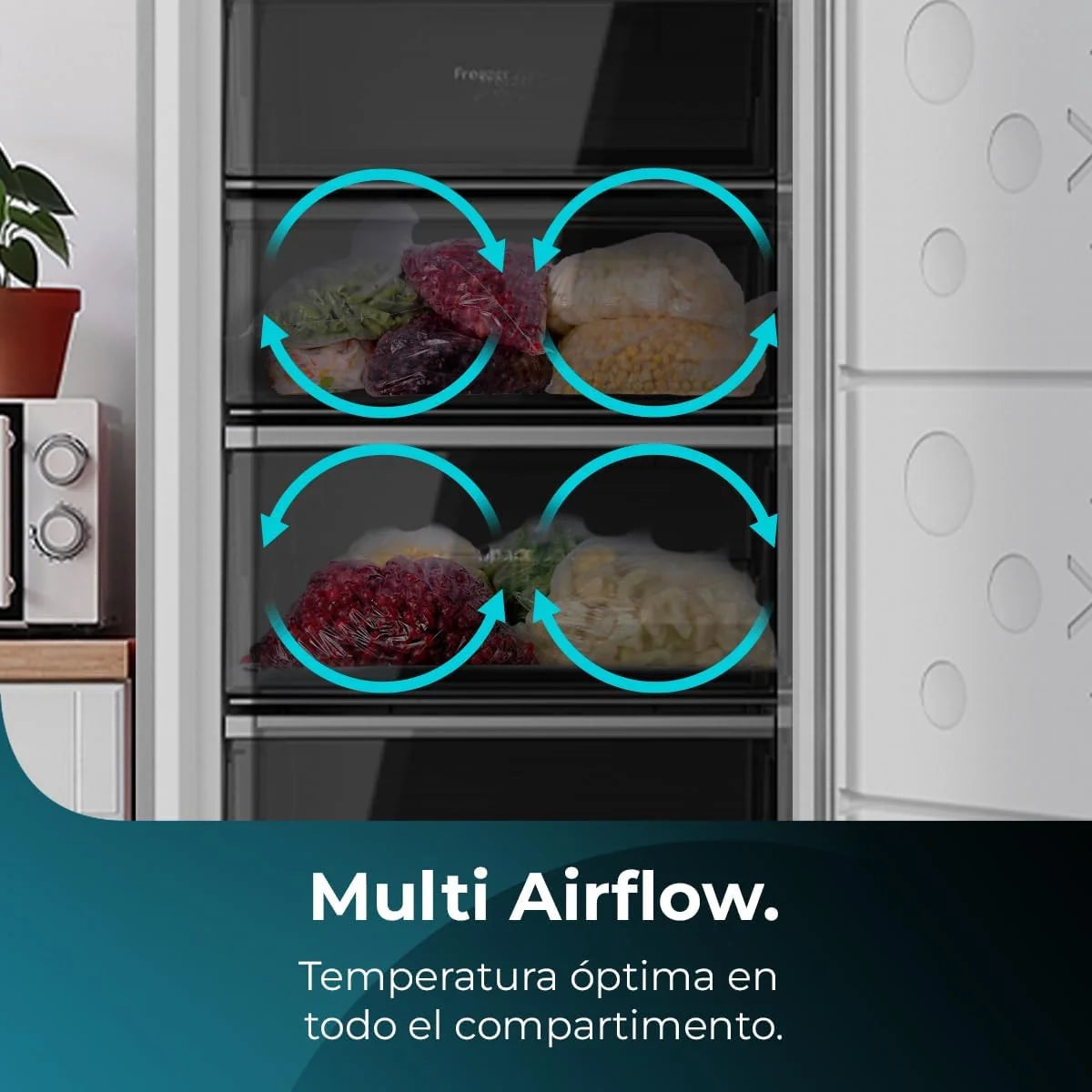 Zamrażarka pionowa Cecotec Bolero CoolMarket UF 380 inox 380L, 1950 W, silnik Inverter Plus, niskie zużycie energii, całkowity brak szronu, drzwiczki wystawowe, możliwość przekształcenia w lodówkę, wieloprzepływowy przepływ powietrza