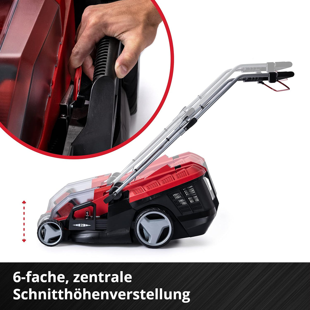Akumulatorowa kosiarka do trawy Einhell GE-CM 36/36 Li Kit Power X-Change (36 V, szerokość koszenia 36 cm, do 400 m², silnik bezszczotkowy, kosz na trawę 40 l, wysokość koszenia 25–75 mm, w zestawie 2 akumulatory 4,0 Ah i 2 ładowarki)