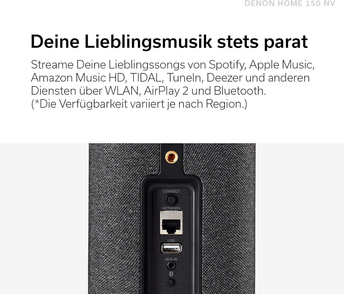 Głośnik Denon Home 150 Multiroom, głośnik HiFi z wbudowaną platformą HEOS, zintegrowaną funkcją Alexa, Wi-Fi, Bluetooth, USB, AirPlay 2, dźwiękiem Hi-Res, czarny