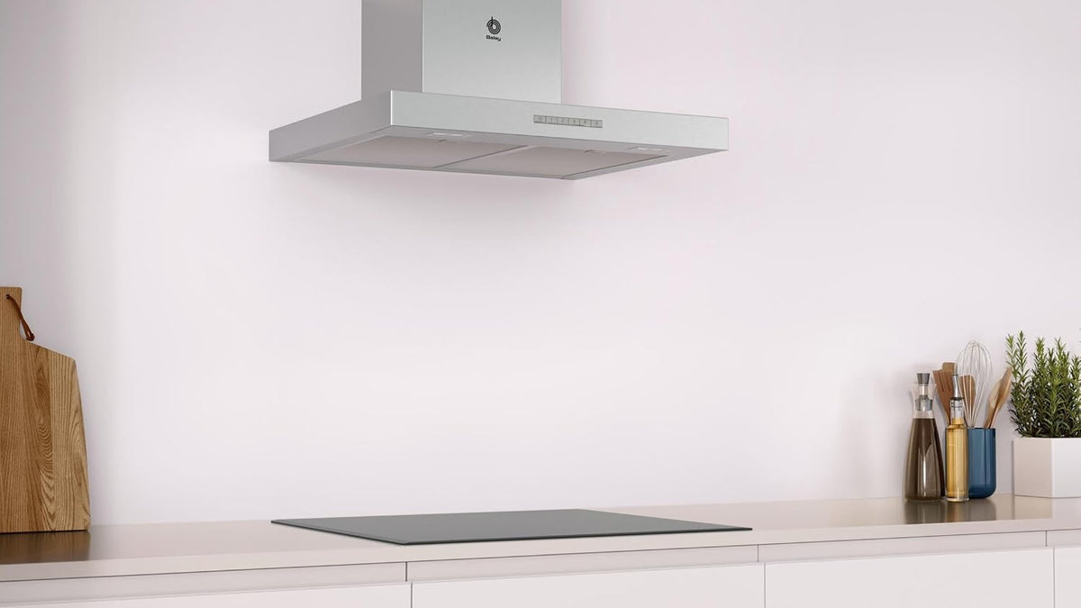 Balay – dekoracyjny okap ścienny, oświetlenie LED, 60 cm, 4 poziomy mocy, stal nierdzewna, 3BC067EX