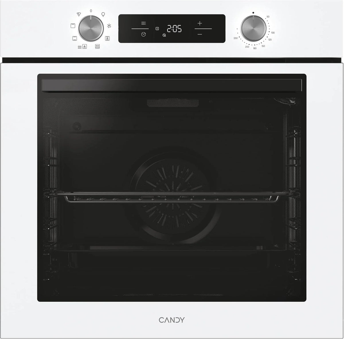 Candy Bake 600 CA6 N3T1HTW multifunctionele oven, 78 liter, recepten in de hOn-app, 1 bakplaat en 1 rooster, hydrolytische reiniging, convectie, 9 functies, Ready UX-interface, wit