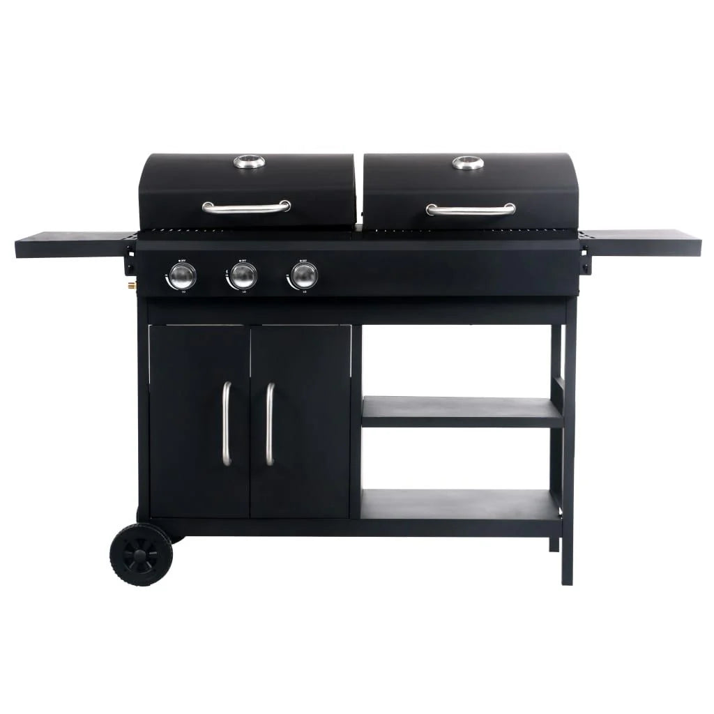 Grill hybrydowy (gazowo-węglowy) VidaXL z 3 palnikami