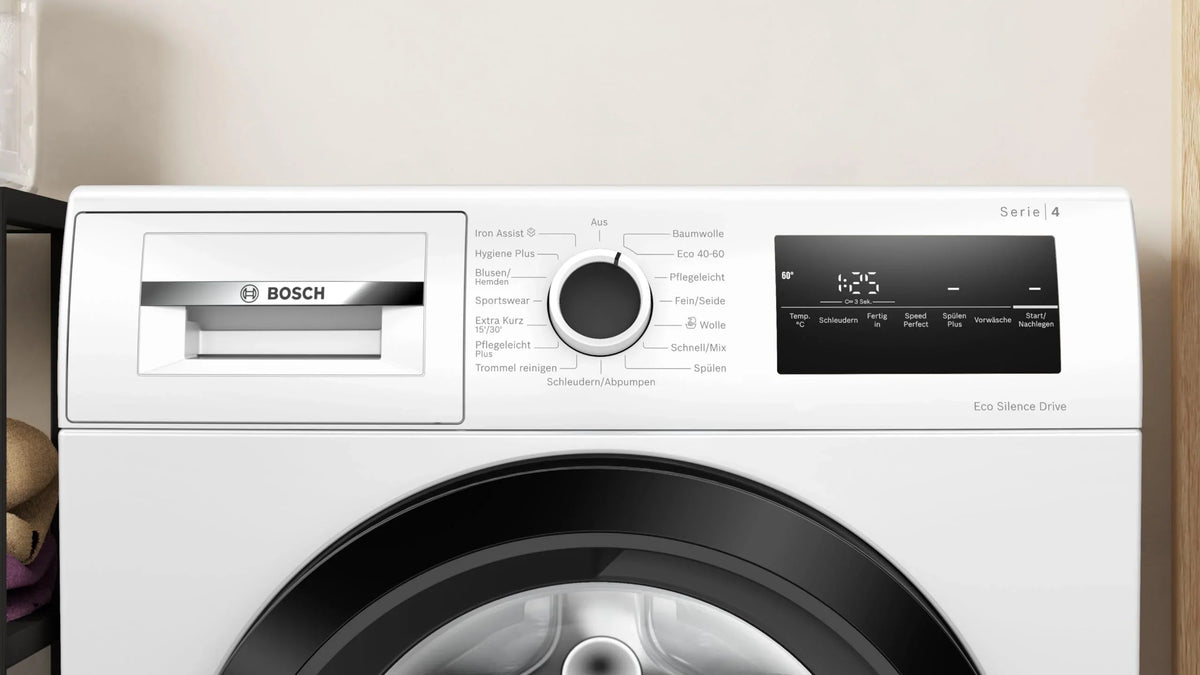 Bosch WAN282K3, serie 4, voorlader wasmachine (2025), 8 kg, 1400 tpm, SpeedPerfect, maximale energie- en waterbesparing, extra wasfunctie, bijzonder hygiënisch, AquaStop, IronAssist