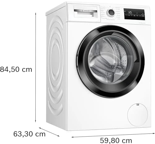 Bosch WAN282K3, serie 4, voorlader wasmachine (2025), 8 kg, 1400 tpm, SpeedPerfect, maximale energie- en waterbesparing, extra wasfunctie, bijzonder hygiënisch, AquaStop, IronAssist