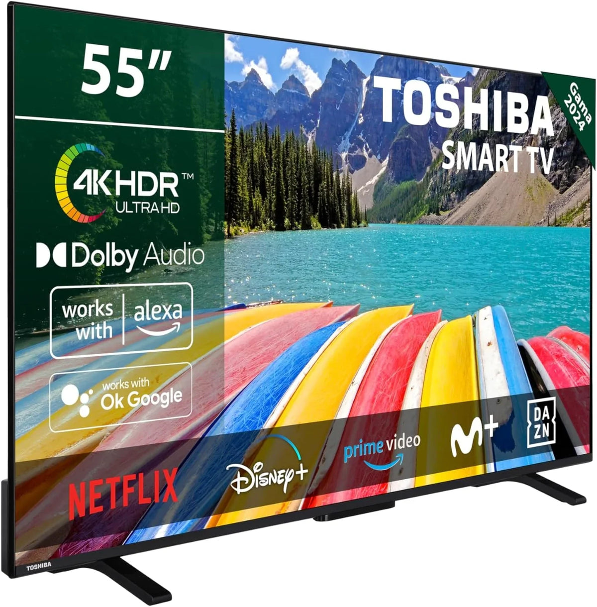 Telewizor Toshiba 40LV3563DG 40" Full HD (1920 x 1080) HDR Smart TV z centralną podstawą, kompatybilny z Alexą, Wi-Fi