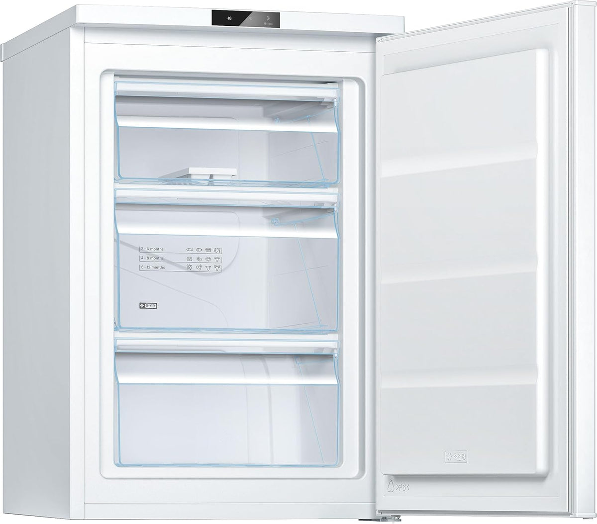 Bosch GTV15NWEB - Zamrażarka wolnostojąca (seria 2 - 83 l, 3 szuflady zamrażarki, 85 x 56 cm), biała