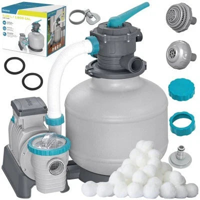 Bestway zandpomp, zwembadfilter, 8327 l/u, slangkoppelingen