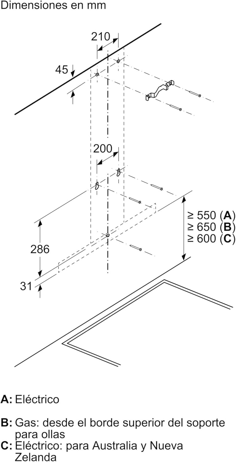 Balay – dekoracyjny okap ścienny, oświetlenie LED, 60 cm, 4 poziomy mocy, stal nierdzewna, 3BC067EX