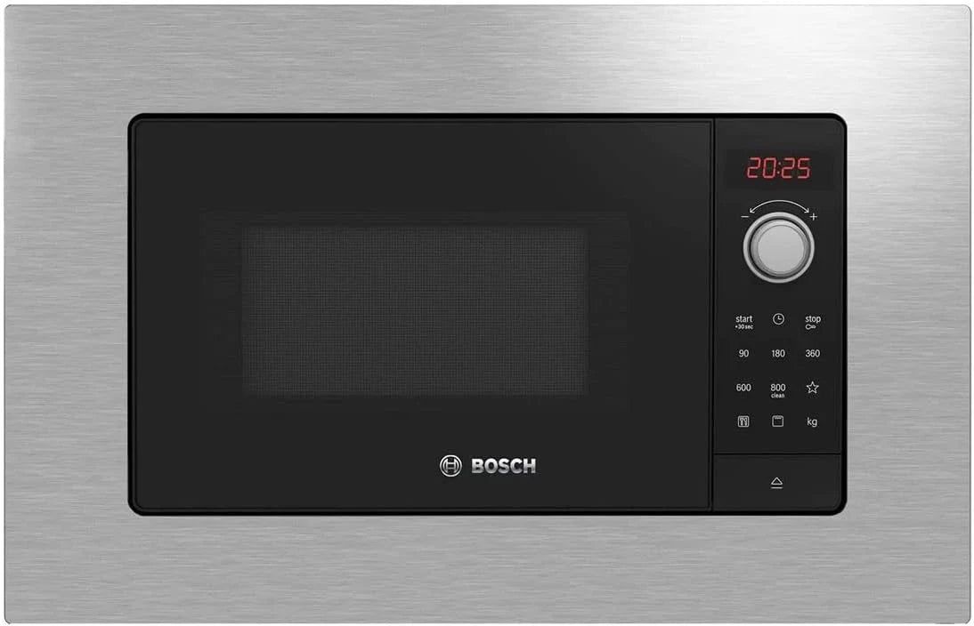 Bosch - Zintegrowana kuchenka mikrofalowa, 800 W, 20 litrów, seria 4, grill, czarny/stal nierdzewna, BEL523MS0
