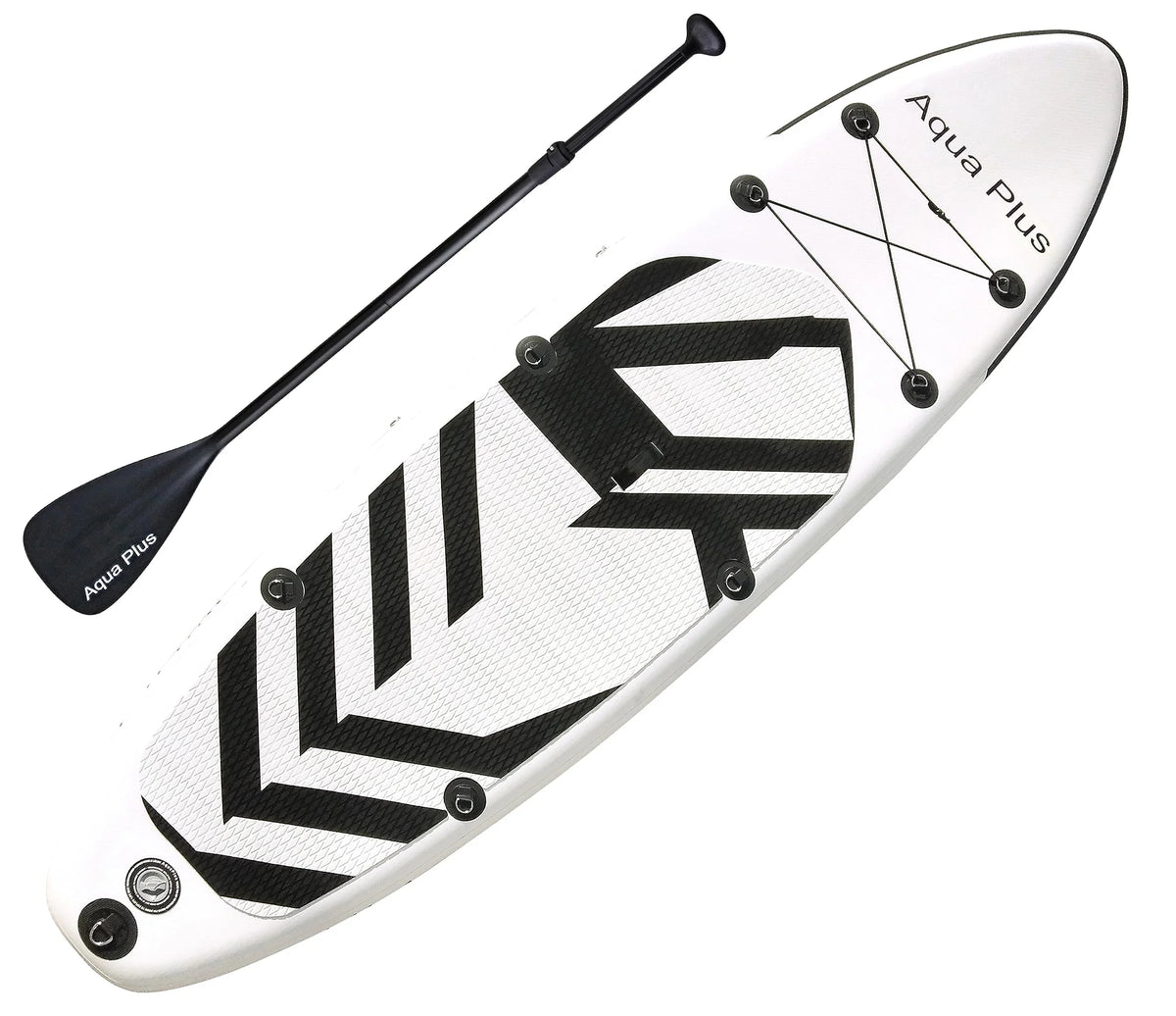 Aqua Plus 2025 opblaasbaar SUP-board – 15 cm dik, voor gebruikers van alle niveaus; set met pomp en draagtas (voor tieners en volwassenen)