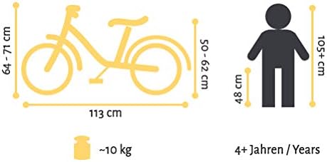 Rower dziecięcy BIKESTAR dla chłopców i dziewczynek w wieku od 4 lat | Rower górski 16 cali z hamulcami | Wersja Mountain Bike 16"