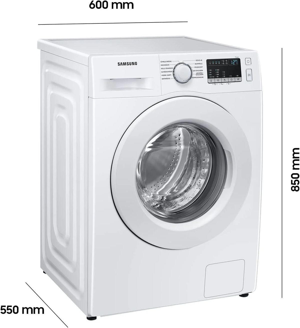 Pralka Samsung WW90T4048EE/EG, 9 kg, 1400 obr./min, Ecobubble, program higienicznej pary, funkcja intensywnego usuwania plam, silnik z cyfrowym inwerterem, kolor biały