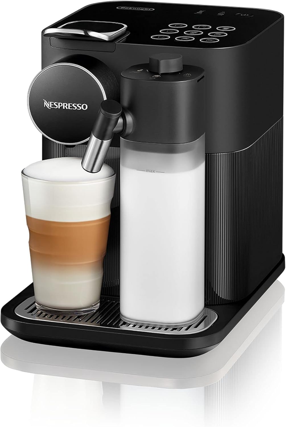 Ekspres kapsułkowy Nespresso De'Longhi EN640.W Gran Lattissima z automatycznym systemem dozowania mleka, ciśnienie 19 barów, 1400 W, biały