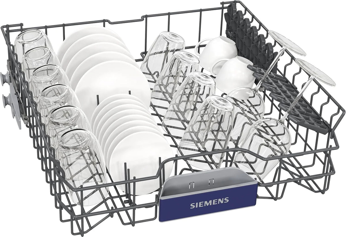 Zmywarka Siemens SN63EX06VE, iQ300 Smart, w pełni zintegrowana, 60 cm, szuflada na sztućce, bardzo cicha, varioSpeed, automatyczne otwieranie drzwi, potrójny system koszenia, infoLight, intensiveZone