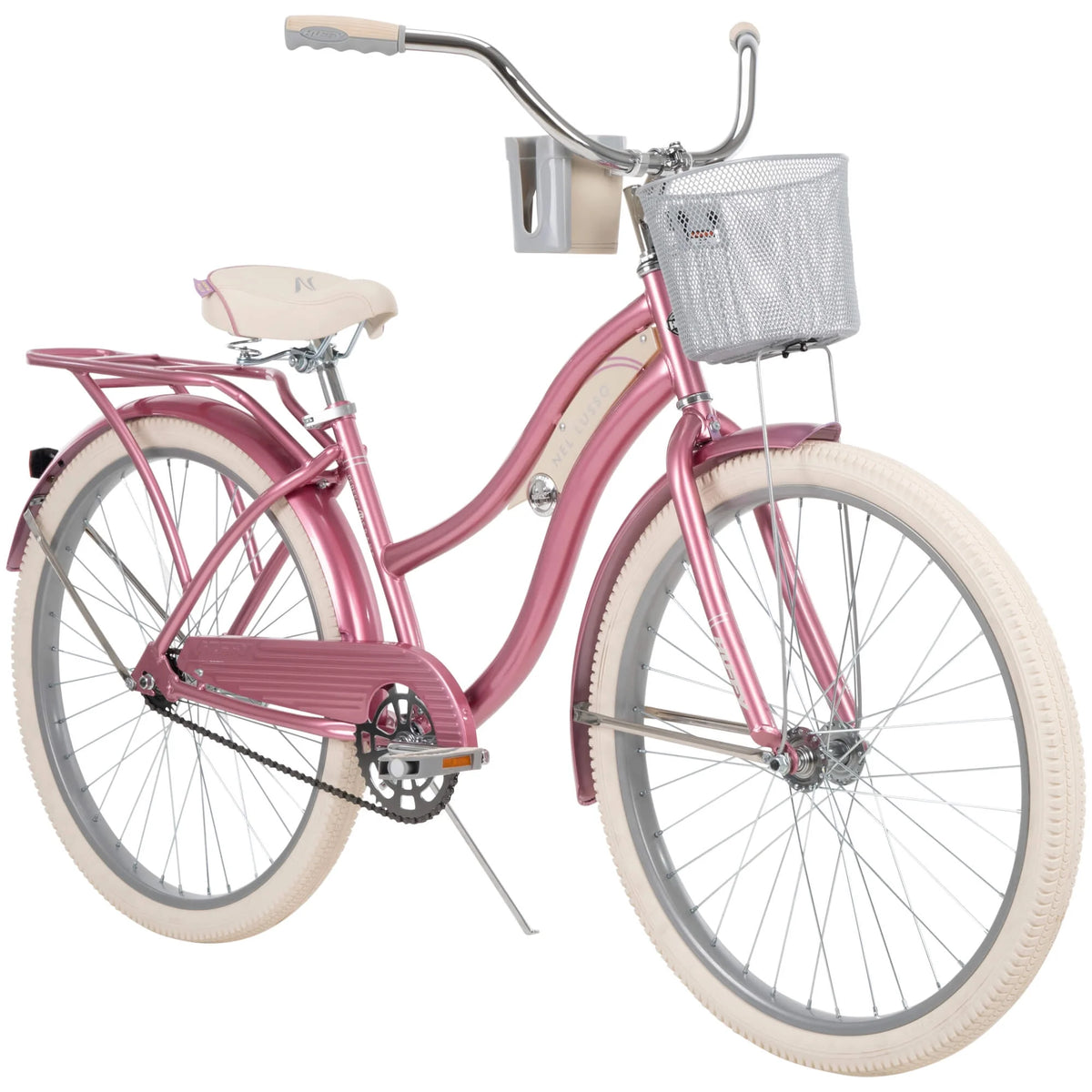 Klasyczny rower typu cruiser Huffy Nel Lusso z 2025 roku z ramą Perfect Fit, damski, jasnoniebieski, 26 cali