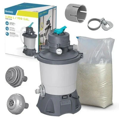 Bestway zandpomp, zwembadfilter, 8327 l/u, slangkoppelingen