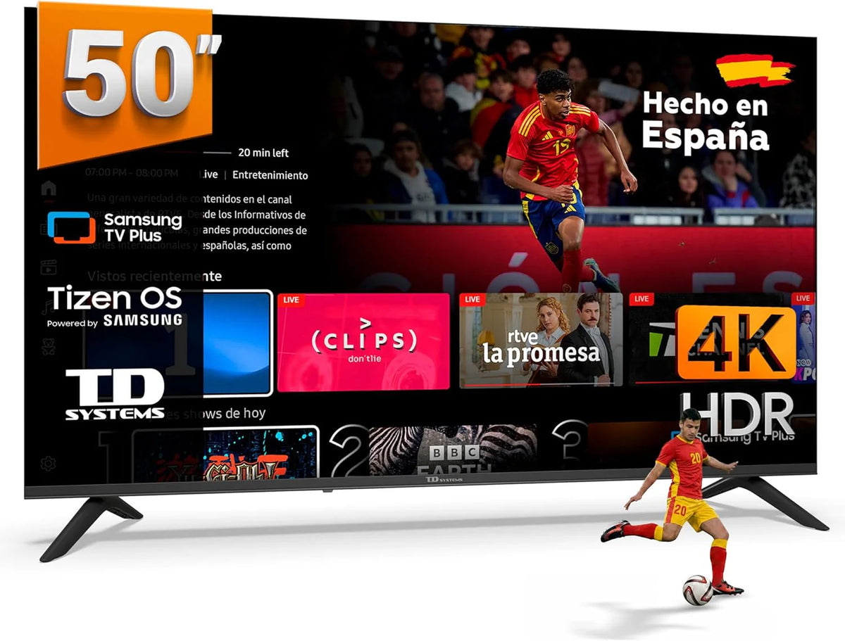 TD Systems – Smart TV 50 cali 4K z systemem operacyjnym Tizen 8.0, oparty na technologii Samsung, z potrójnym tunerem telewizyjnym (DVB-T2/C/S2). Telewizory z 2026 roku – PRIME50C22TIZEN