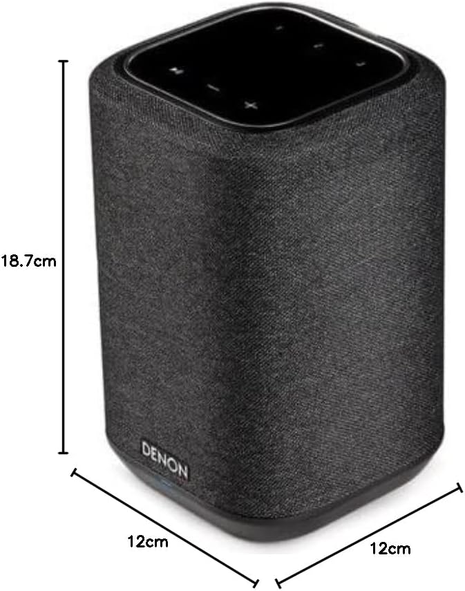 Głośnik Denon Home 150 Multiroom, głośnik HiFi z wbudowaną platformą HEOS, zintegrowaną funkcją Alexa, Wi-Fi, Bluetooth, USB, AirPlay 2, dźwiękiem Hi-Res, czarny