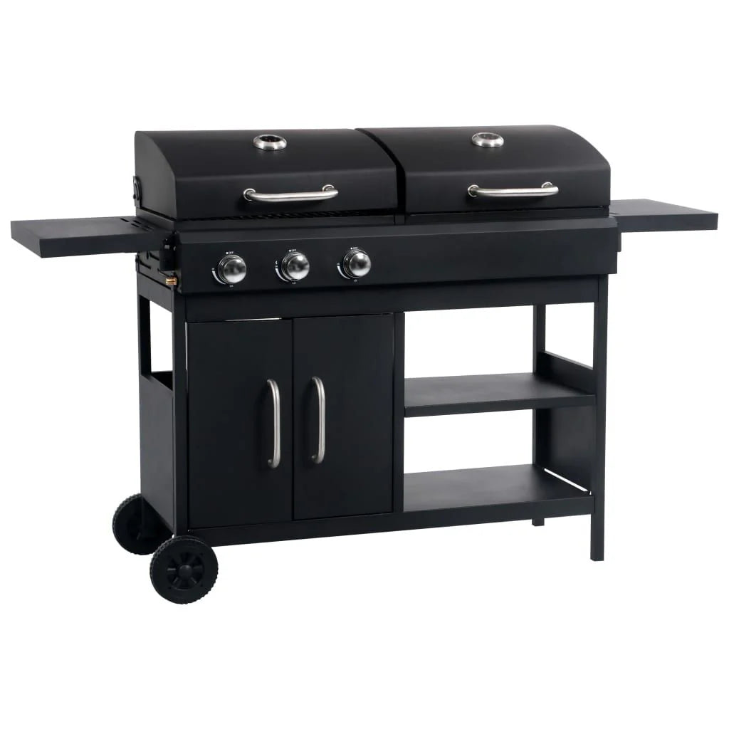Grill hybrydowy (gazowo-węglowy) VidaXL z 3 palnikami