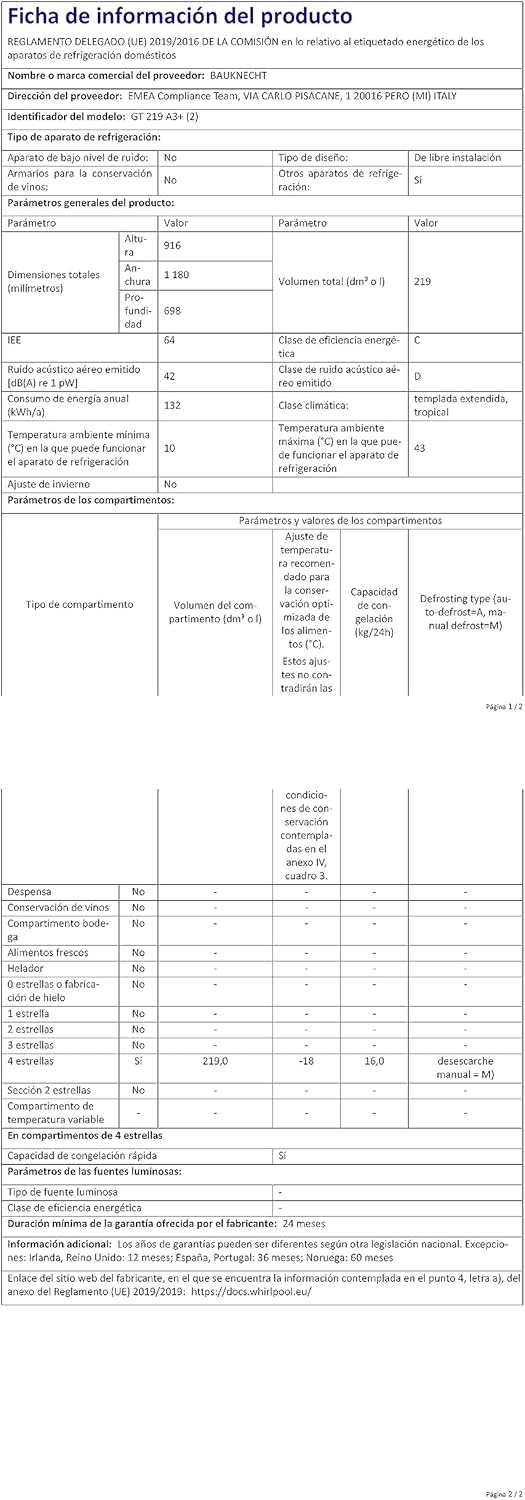 Zamrażarka skrzyniowa Bauknecht GT 219 A3+ / Pojemność: 215 l / Funkcja szybkiego zamrażania (Super Freeze) / SpaceMax / Oświetlenie wnętrza / Oszczędność energii ECO / Blokada rodzicielska