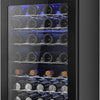 Beverage Refrigerator Cooler - 126 Can Mini Fridge with Glass Door for Soda Beer or Wine, Beverage Cooler for Home, Office, Bar with Adjustable Removable Shelves, Silver